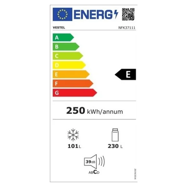 Vestel NFK37111 Kombi No Frost Buzdolabı - Görsel 5