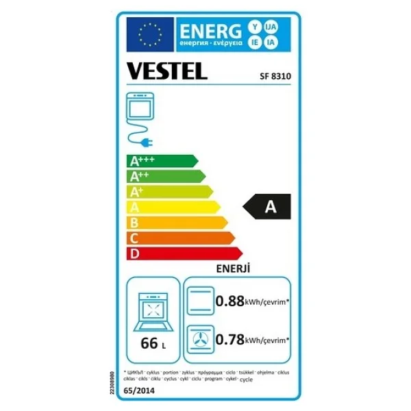 Vestel SF 8310 Beyaz Ocaklı Fırın - Görsel 5