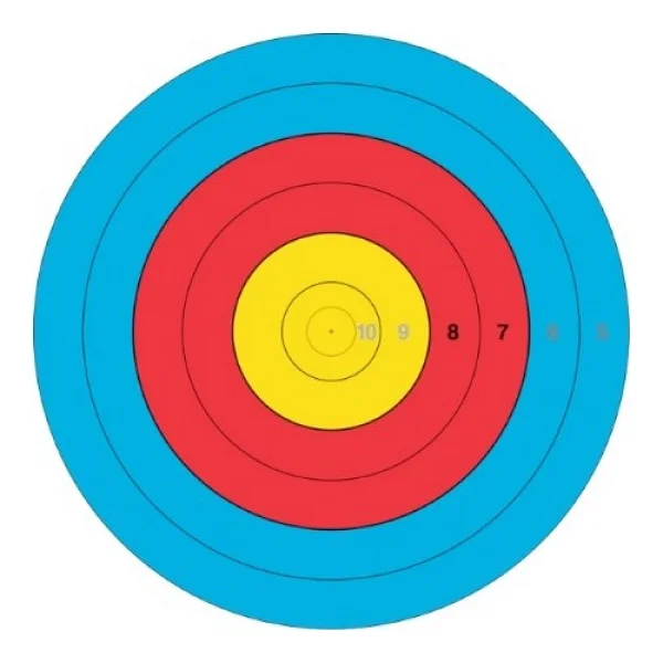 Jvd Açık Hava 50 Metre Için Hedef Yüzü (Kağıdı) Fita 80CM-6 Halkalı - 4lü Pk -1060331 - 80lik6 halkalı FITA ONAYLI - Görsel 4