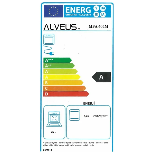 Alveus MFA 604 TD Ankastre Fırın - Görsel 4