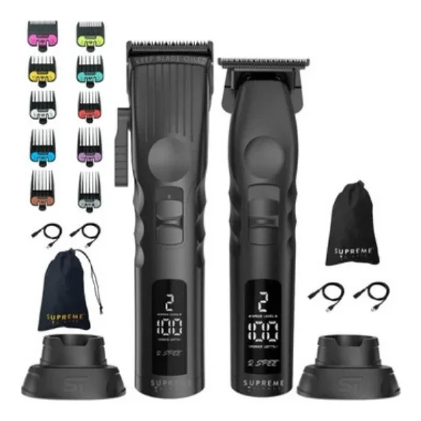 Supreme Trimmer 2SPEE 2'li Siyah Saç Kesme Makinesi - Görsel 5