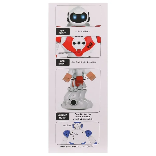 Vardem Uzaktan Kumandalı Işıklı Dansçı İnteraktif Robot GGE-606-29 - Görsel 7