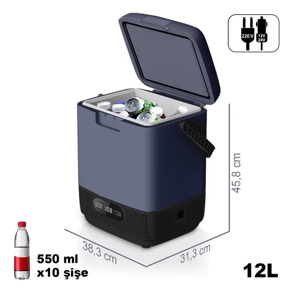 Coolist CLK12 12-24 V 12 lt Kompresörlü Araç Buzdolabı - Görsel 3
