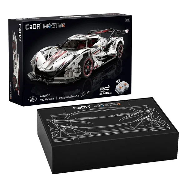 Cada Uzaktan Kumandalı V12 Hypercar C61053W 4449 Parça Blok Oyuncak - Görsel 5