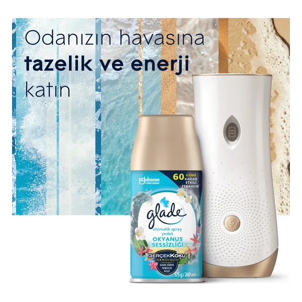 Glade Otomatik Sprey Koku Makinesi + Yedek Oda Kokusu 269 ml - Okyanus Sessizliği - Görsel 4