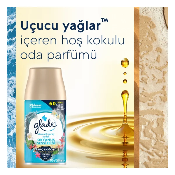 Glade Otomatik Sprey Koku Makinesi + Yedek Oda Kokusu 269 ml - Okyanus Sessizliği - Görsel 5