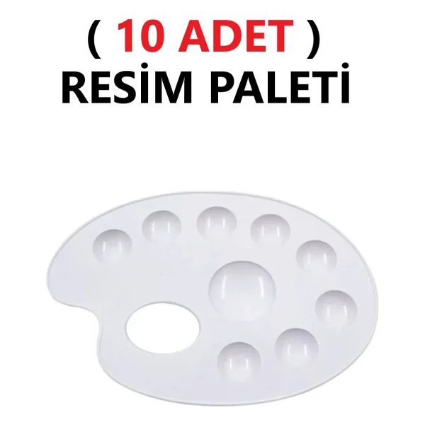 Tifoys ( 10 Adet ) Resim Boya Paleti - Plastik Palet, Okul Ressam Paleti - 20 cm - 9 Göz - Görsel 2