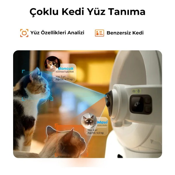 Petkit Purobot Ultra Akıllı Kedi Tuvaleti Beyaz (Petkit Türkiye Garantili) - Görsel 4