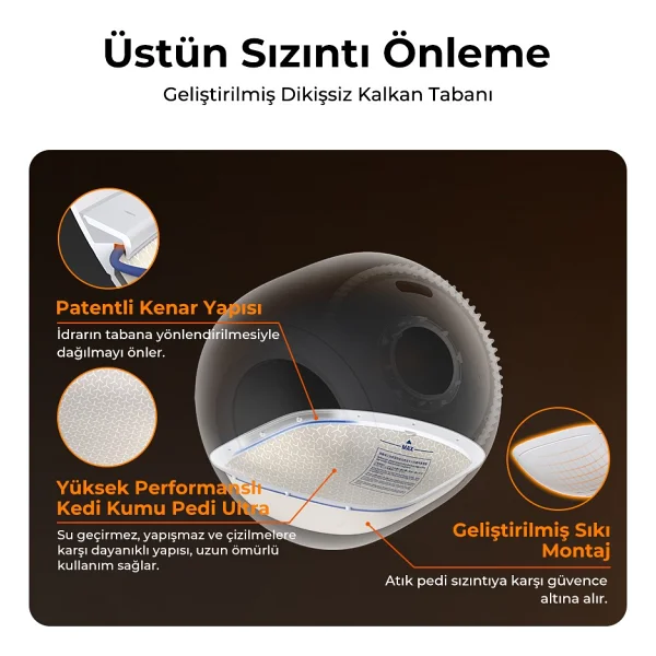 Petkit Purobot Ultra Akıllı Kedi Tuvaleti Beyaz (Petkit Türkiye Garantili) - Görsel 7