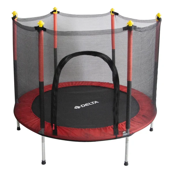 Delta Güvenlik Korumalı Fileli 140 Cm Özel Fermuar Güven Konforlu Çocuk Trampolini 55 İnç Trambolin - Görsel 3