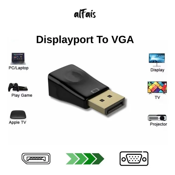 Alfais 5152 Displayport to VGA Dönüştürücü - Görsel 3