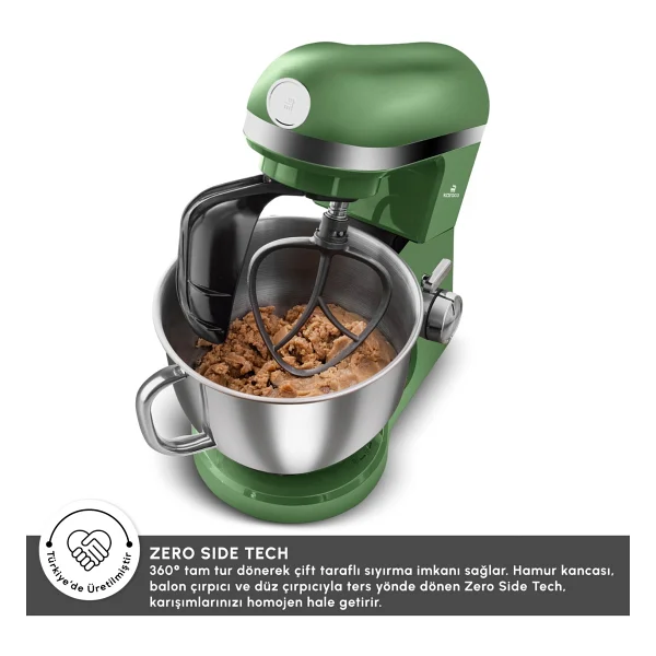 Karaca Mastermaid Chef Pro Çift Kollu 1750 W 5 lt Emerald Green Stand Mikser - Görsel 4