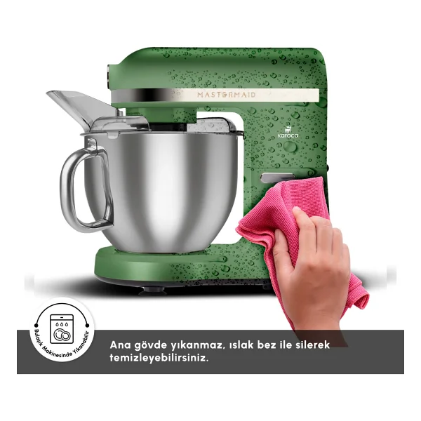 Karaca Mastermaid Chef Pro Çift Kollu 1750 W 5 lt Emerald Green Stand Mikser - Görsel 6