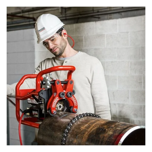RIDGID Rıdgıd 49303 B-500 37.5° Taşınabilir Boru Kaynak Ağzı Açma Makinesi Kırmızı - Görsel 5