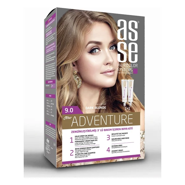 Asse Adventure 9.0 Koyu Sarı Saç Boyası - Görsel 5