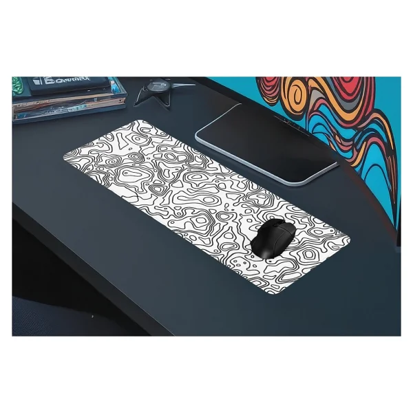 Urzuva Gaming Oyuncu Xl Mouse Pad Kaydırmaz Dikişli Mousepad 80X30 cm - Karışık - Beyaz - Görsel 3