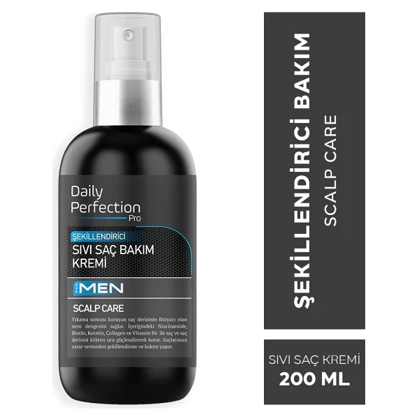 DAILY PERFECTION PRO Scalp Care Saç Bakım Seti Erkeklere Özel (Şampuan-Şekillendirici Sıvı Saç Bakım Kremi-Vitamin Shot) - Görsel 4