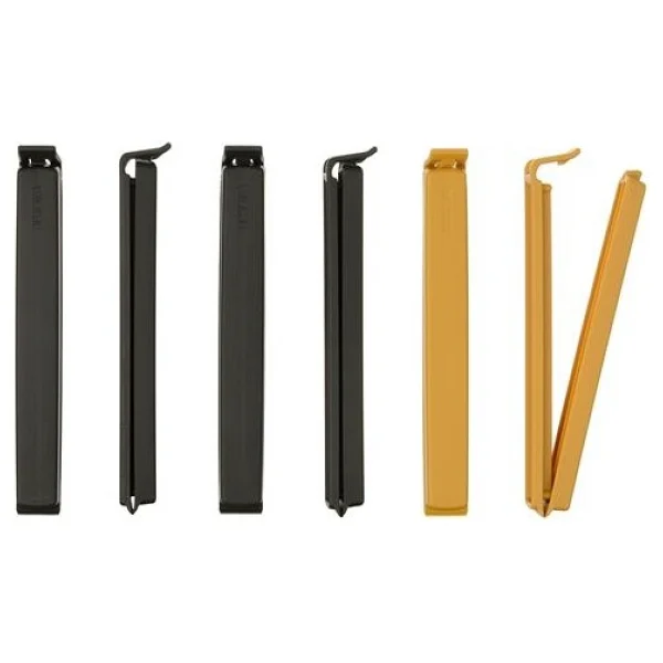 IKEA BEVARA paket mandalı, antrasit-koyu sarı, 6 parça - Görsel 5