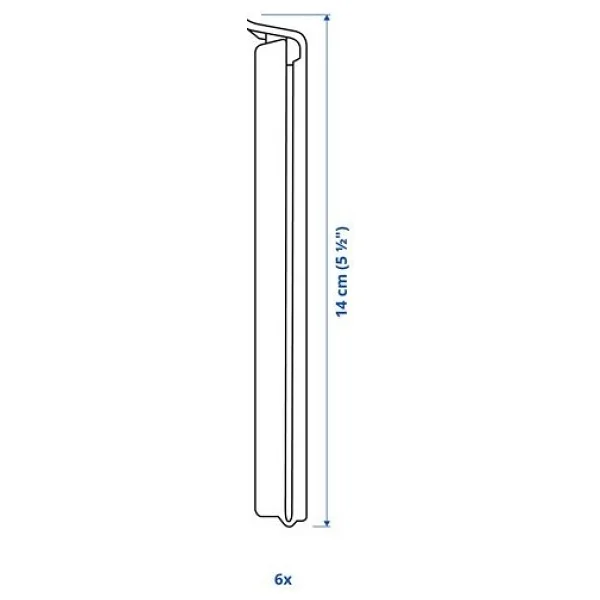 IKEA BEVARA paket mandalı, antrasit-koyu sarı, 6 parça - Görsel 4