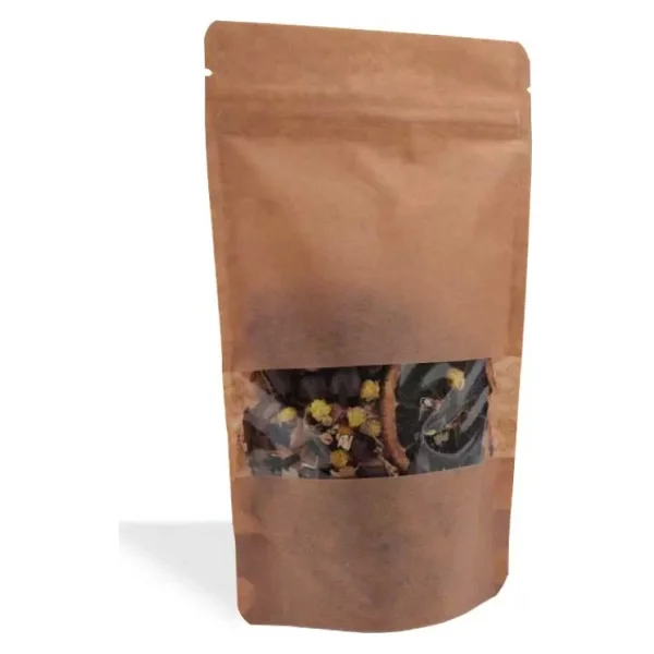 Kraft Pencereli Kilitli Doypack 13x22,5 - 250 gr - Görsel 4