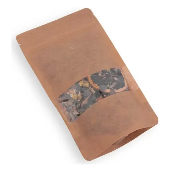 Kraft Pencereli Kilitli Doypack 13x22,5 - 250 gr - Görsel 2