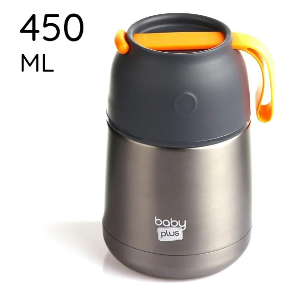 Baby Plus Vakumlu Çift Taraflı Mama Termosu 450 ml - Görsel 3