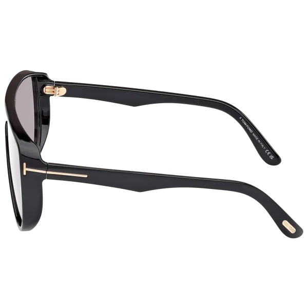 Tom Ford Achilles FT1182 01A Shiny Black-Smoke Erkek Güneş Gözlüğü - Görsel 4