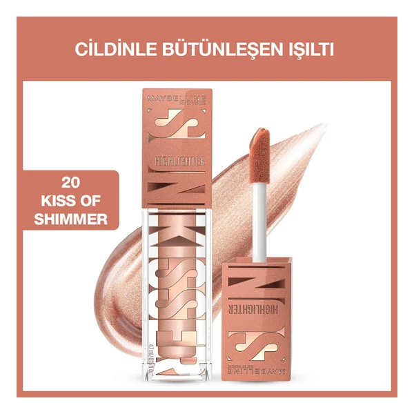 Maybelline New York Sunkisser 20 Kiss Of Shimmer Likit Highlighter - Görsel 7