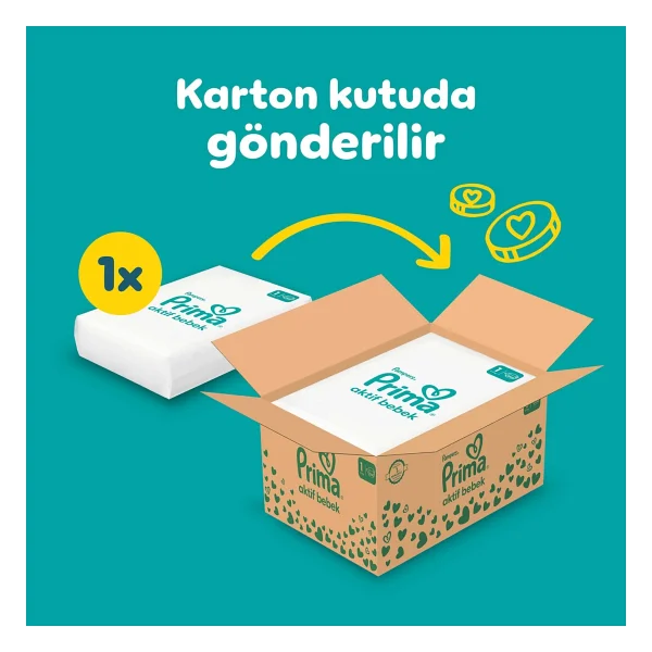 Prima Aktif 1 Numara Yenidoğan 200'lü Bebek Bezi - Görsel 4