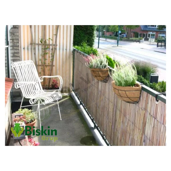 Natural 80CM Yükseklik x 500CM Genişlik Bambu Kamış Hasır Çit Dekoratif Bahçe Balkon ve Duvar Çiti Reed Fence - Görsel 2