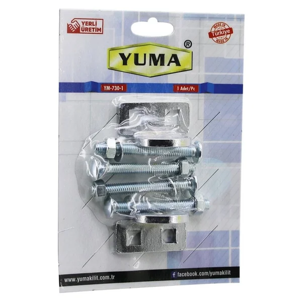Yuma Ym-730-1 Kapı Emniyet Rezesi Asma Kilit Takılabilir Menteşe - Görsel 2