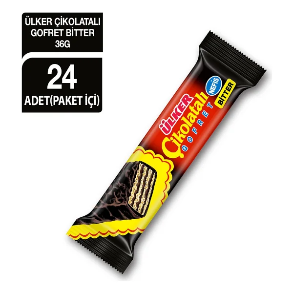 Ülker Bitter Çikolatalı Gofret 36 gr - Görsel 2