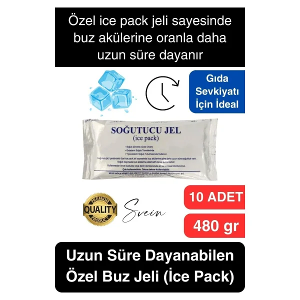 10 Adet 480 Gr Soğutucu Jel Poşet Buz Aküsü Yolculuk Seyahat Yiyecek İçin Uygun Uzun Süre Dayanım Çok Renkli - Görsel 5
