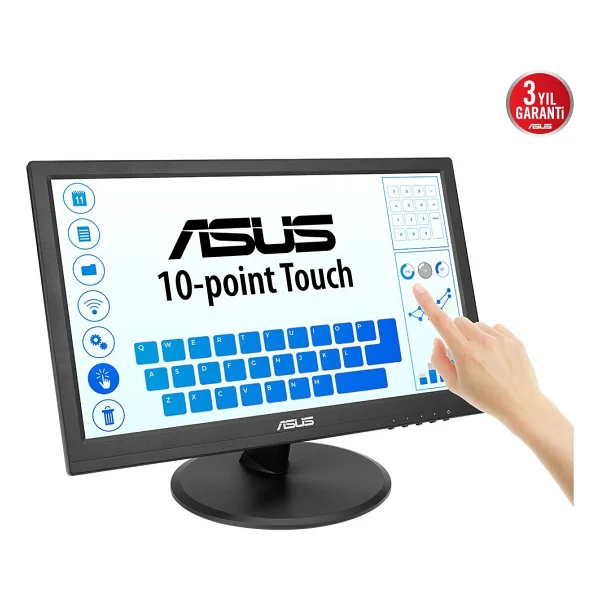 Asus VT169HE 15.6'' 1920x1080 VGA/HDMI Dokunmatik Siyah IPS LED Monitor - Görsel 7