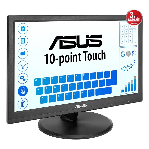 Asus VT169HE 15.6'' 1920x1080 VGA/HDMI Dokunmatik Siyah IPS LED Monitor - Görsel 10