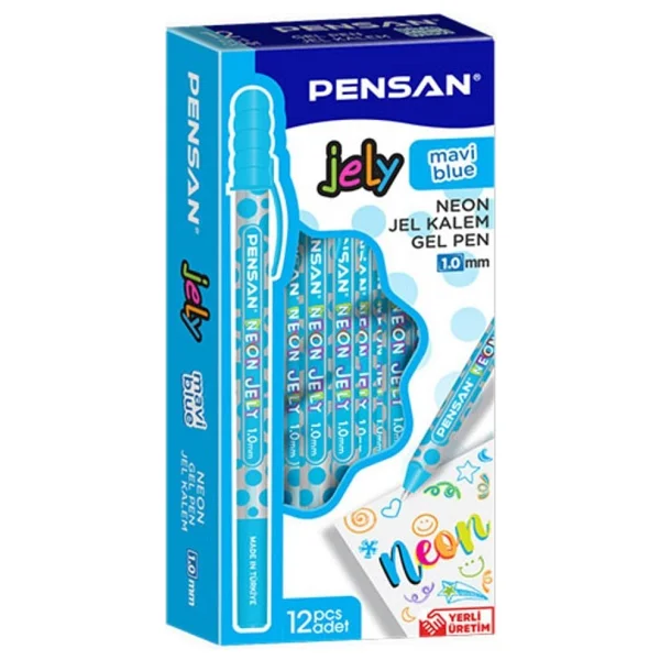 Pensan Jelly Neon Jel Kalem 12'li Kutu - Görsel 3