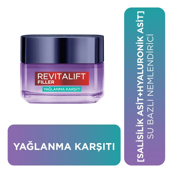 L'Oreal Paris Revitalift Filler Yağlanma Karşıtı 50 ml Jel Nemlendirici Krem - Görsel 2