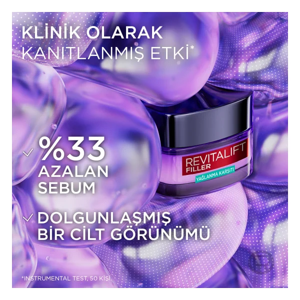 L'Oreal Paris Revitalift Filler Yağlanma Karşıtı 50 ml Jel Nemlendirici Krem - Görsel 6