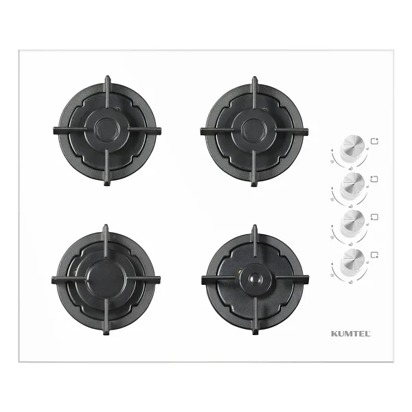 Kumtel C6-40BF Beyaz Cam Ankastre Ocak - Görsel 4