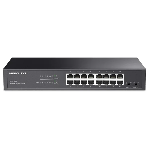 Mercusys MS116GS 16 Port 10/100/1000 Mbps Gigabit Switch - Görsel 3