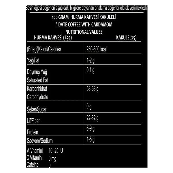 Hurma Aşkı Hurma Kahvesi Kakule 200 Gr - Görsel 5