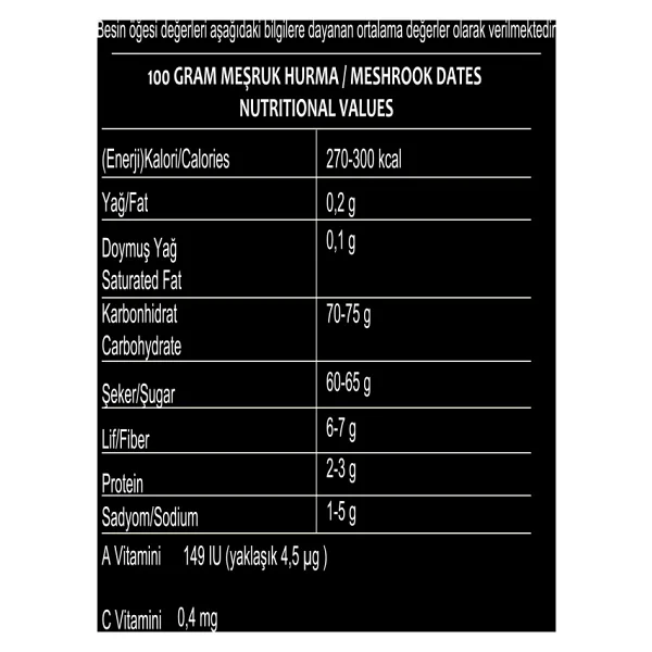 Hurma Aşkı Medine Hurması Meşruk 100 gr - Görsel 3