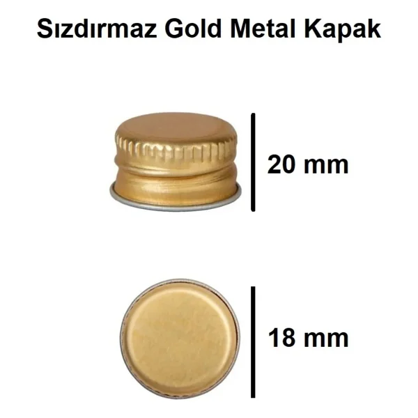 Dercam 12 Adet Şeffaf Cam Shot Şişesi Sızdırmaz Metal Kapaklı Koku Süs Çok Amaçlı Şişe 50ML - Görsel 6