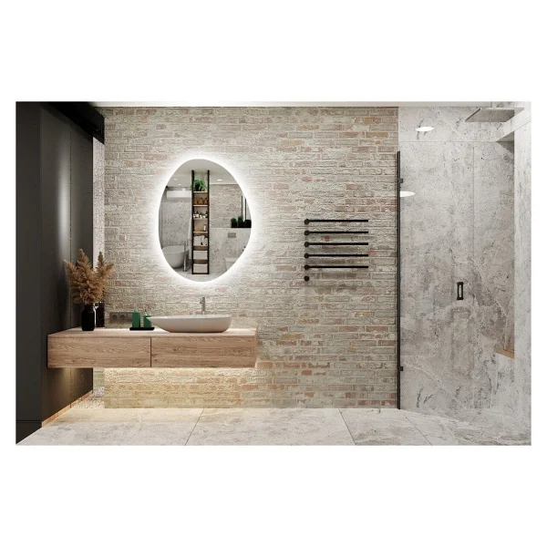 60 cm Ledli Banyo Aynası-Konsol Makyaj Aynası - Görsel 2