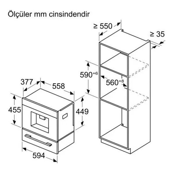 Bosch CTL7181W0 Tam Otomatik Ankastre Espresso Makinesi - Görsel 7