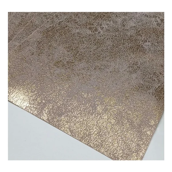 6 Kişilik Dikdörtgen Suni Deri Amerikan Servis Supla (PLACEMAT)/30 x 40 cm /6 Adet - Gold - Görsel 2