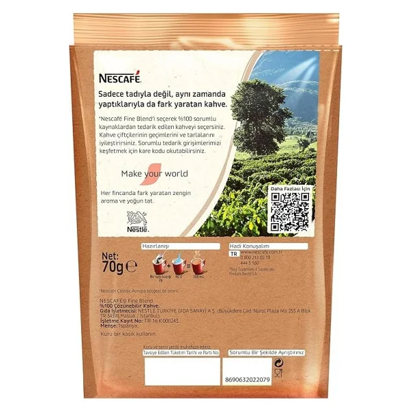Nescafe Fine Blend 70 gr - Görsel 2