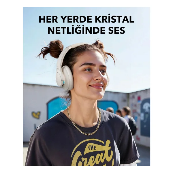 Anker SoundCore Q11i Beyaz Kulak Üstü Bluetooth Kulaklık - Görsel 2