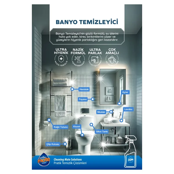 Cleaning Mate Solutions Banyo Temizleyici 750 ml - Görsel 4
