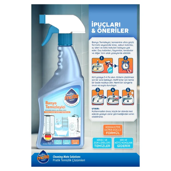 Cleaning Mate Solutions Banyo Temizleyici 750 ml - Görsel 5